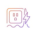 Power surge gradient linear vector icon