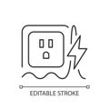 Power surge linear icon Royalty Free Stock Photo