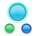 Power Switch icons vector buttons. Colorful push buttons