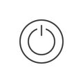 Power switch line icon