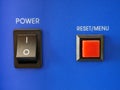 Power switch and reset button