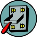 Power switch vector illustration