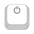 Power symbol grayscale computer keyboard key Royalty Free Stock Photo