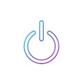 Power symbol icon represents turning on off technology devices digital interface Royalty Free Stock Photo