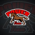 Power team template with Horse head.