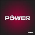 Power text logo