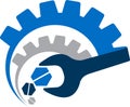 Power tool logo Royalty Free Stock Photo