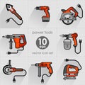 Power tool set. Vector illustration