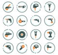 Power tools icons set Royalty Free Stock Photo