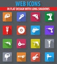 Power tools icons set Royalty Free Stock Photo