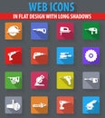 Power tools icons set Royalty Free Stock Photo