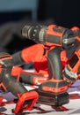 Cordless drills working also as guns Royalty Free Stock Photo