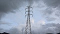 power tower with cloudy clouds