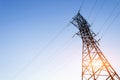 Power tower with line Royalty Free Stock Photo