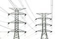 Power Tower and power lines Royalty Free Stock Photo
