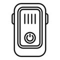 Power on tracker icon outline vector. Smart counter