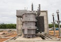 Power transformer in sub station 115 kv/22 kv Royalty Free Stock Photo