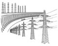 Power Transmission Line Royalty Free Stock Photo