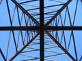 Power transmission line tower and heaven Royalty Free Stock Photo