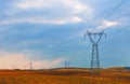 Power transmission towers Royalty Free Stock Photo