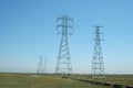 Power transmission towers Royalty Free Stock Photo