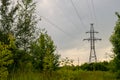 Power transmission towers Royalty Free Stock Photo