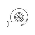 Power turbo motor icon. Element of automobile icon on white background