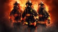 Power Unleashed: Dynamic Firemen with Resolute Gear