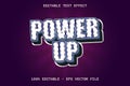 Power Up With Modern Style Editable Text Effect Royalty Free Stock Photo