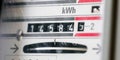 Power usage measuring - Electric power meter. Watt hour electric meter measurement tool Royalty Free Stock Photo