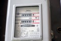 Power usage measuring - Electric power meter. Watt hour electric meter measurement tool