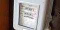 Power usage measuring - Electric power meter. Watt hour electric meter measurement tool Royalty Free Stock Photo