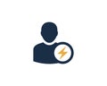 Power User Icon Logo Design Element