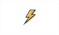 POwer vector symbol or Electric lightning bolt logotype for electric power icon Royalty Free Stock Photo