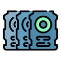 Power video card icon color outline vector