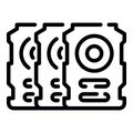 Power video card icon, outline style