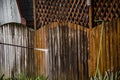 Power washing a wooden fence Royalty Free Stock Photo