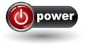 Power on (on) - web button Royalty Free Stock Photo