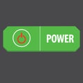 power web button. Vector illustration decorative design Royalty Free Stock Photo
