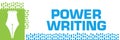 Power Writing Green Blue Dotted Squares Lines