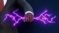 power of decision lightning success force 3D illustration Royalty Free Stock Photo