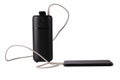 powerbank black isolated on a white background, usb cables, smartphone, plug