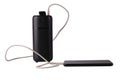 powerbank black isolated on a white background, usb cables, smartphone, plug Royalty Free Stock Photo