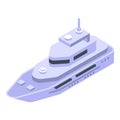 Powerboat icon, isometric style