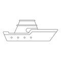 Powerboat icon, outline style.