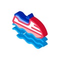 Powerboat isometric icon vector illustration