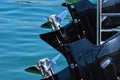 Powerboat Outboard Engines And Propellers Royalty Free Stock Photo