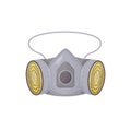 Powered air-purifying respirator cartoon vector illustration