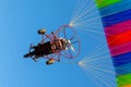 Powered Paraglider from underneath view Royalty Free Stock Photo