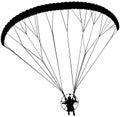 Powered Paraglider vector illustration